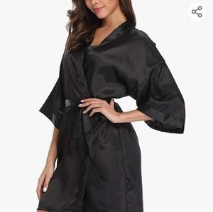 Black Satin Robes